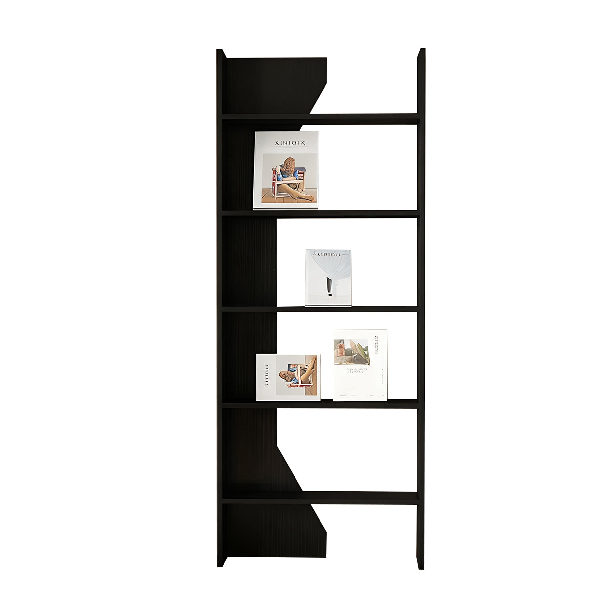 Solid Wood Bookshelf Multi-Layer Vertical Storage Eco-Friendly Durable