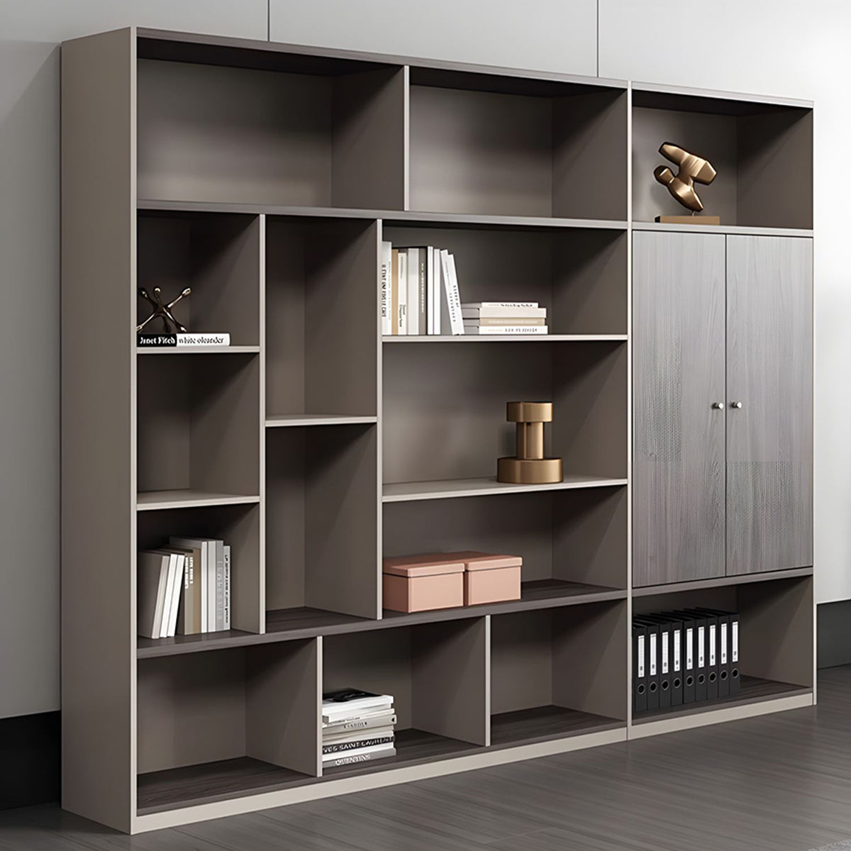 Multi-Functional Storage Cabinet with LED Light for Home & Office