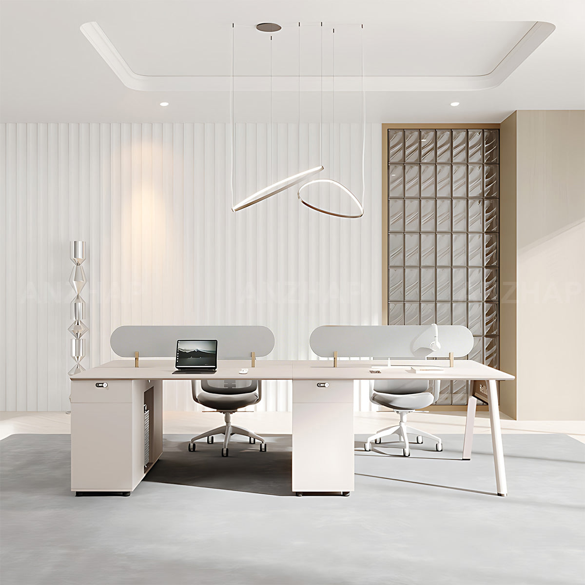 Office Desk, angled product view, for executive office workspace, modern executive office furniture