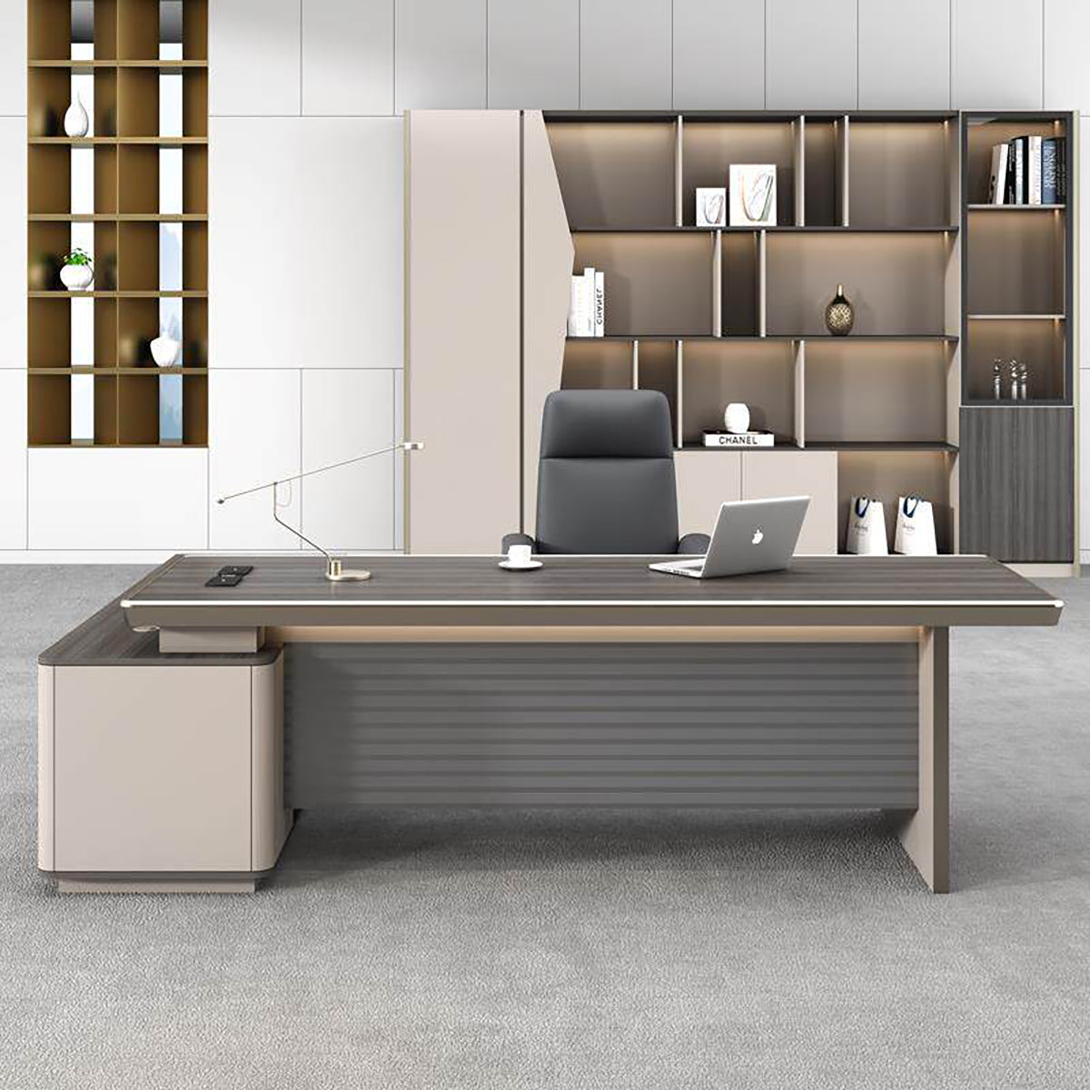 Executive Desk 71–94 in Wide with Ample Storage & Privacy Panel