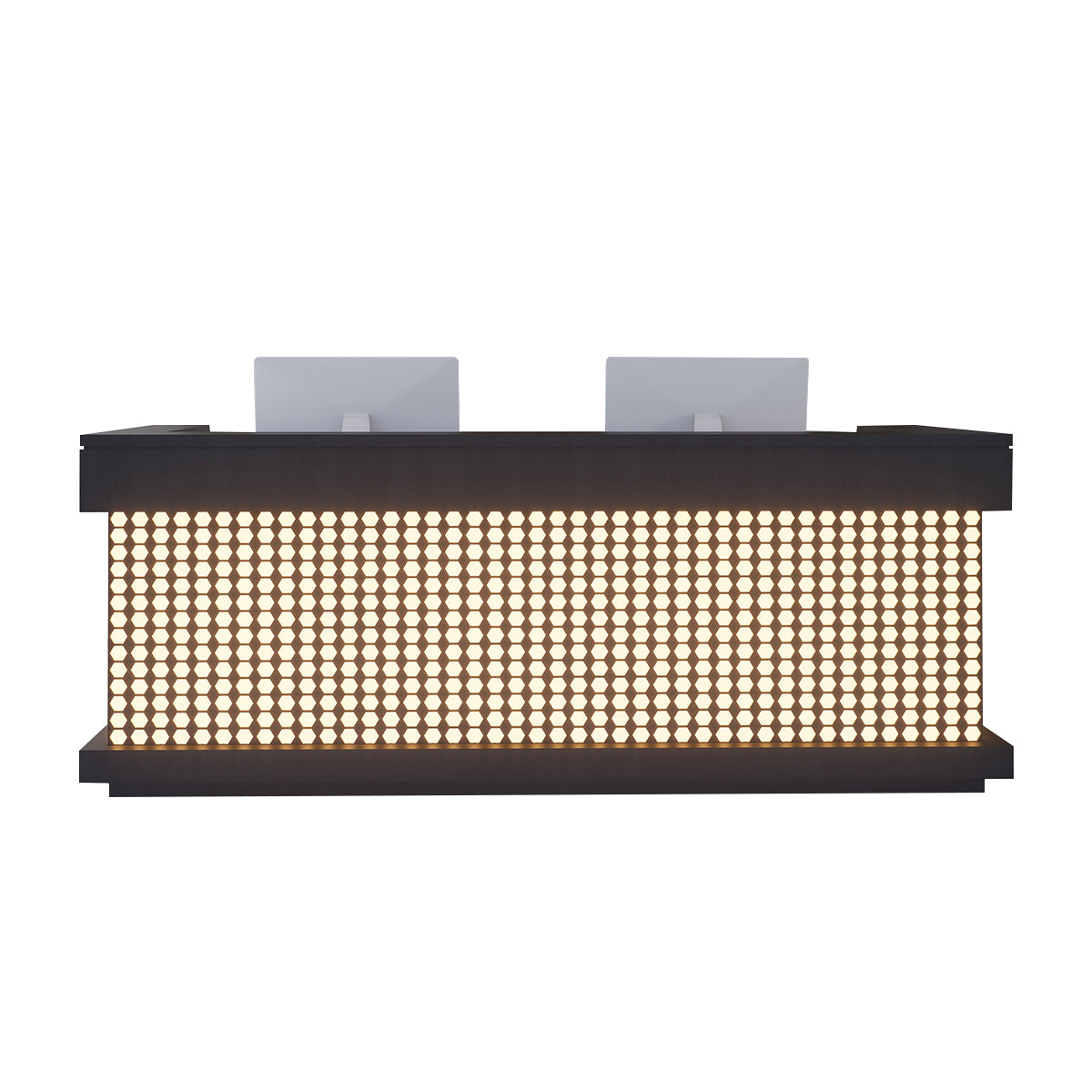 Stylish Vintage Reception Desk with Keyboard Tray for Offices and Lobbies