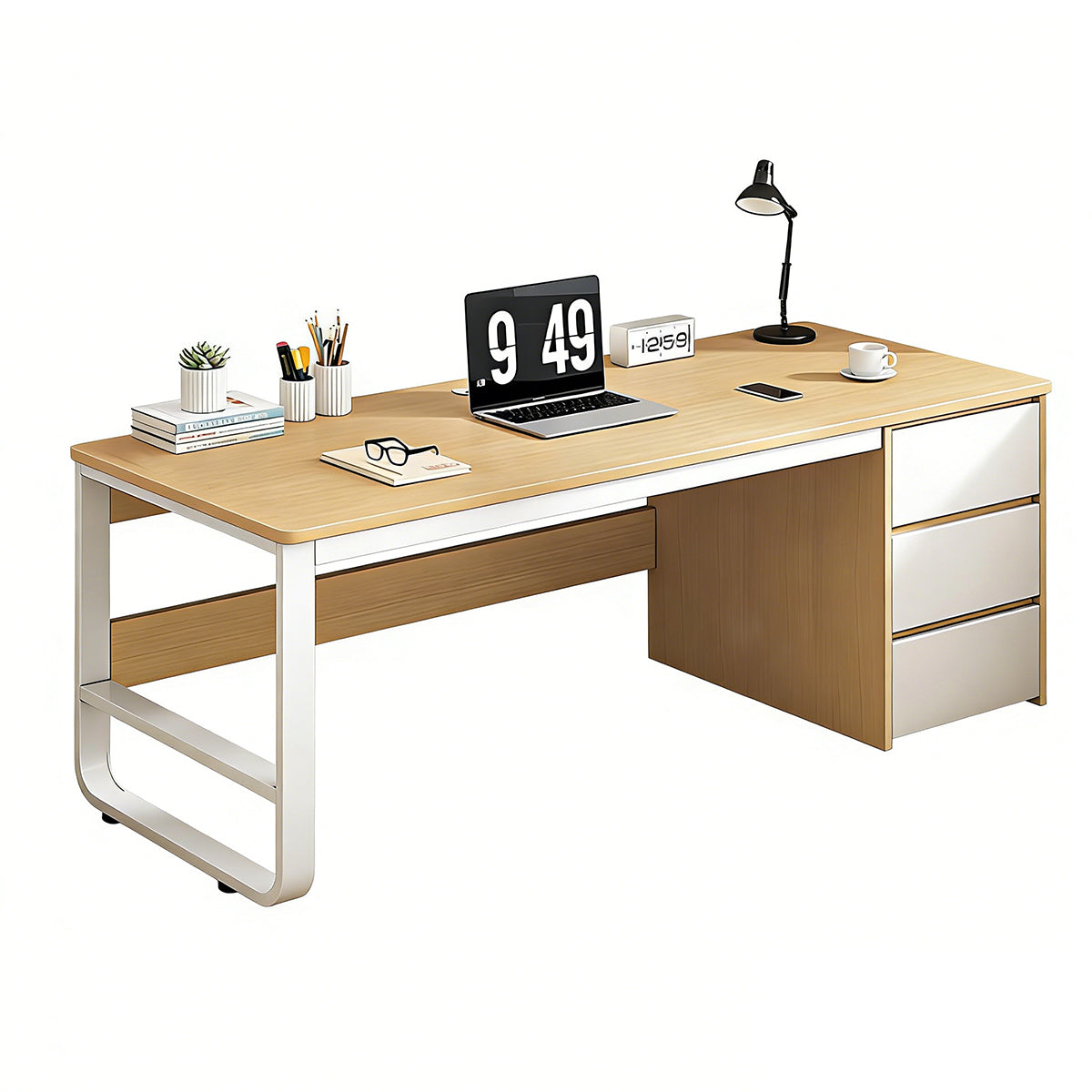 Modular Workstations & Desks-1, Light Yellow 1-Seater L47" × W20" × H29", Light Yellow finish, for office workstation, ergonomic office furniture