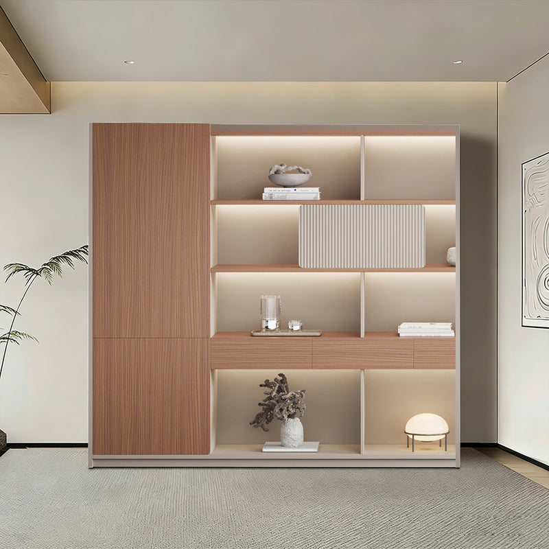 Minimalist Storage Cabinet with Open & Closed Compartments