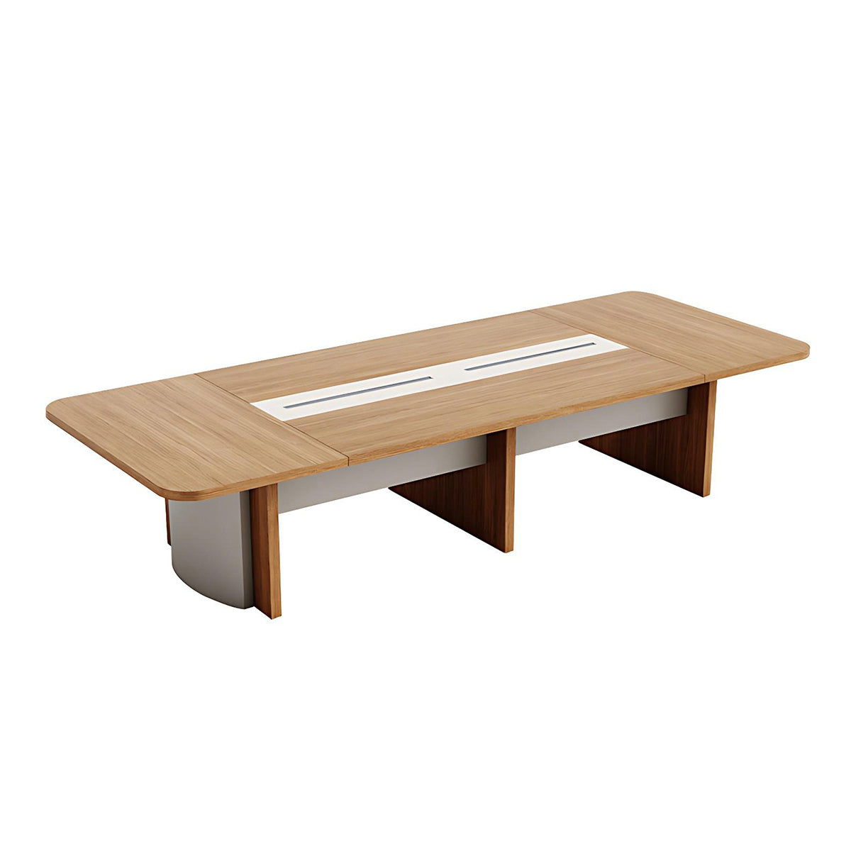 Sturdy Conference Table with Thick Desktop & Cable Management