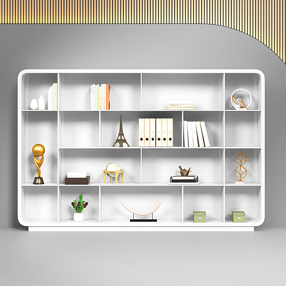 Office Storage Cabinet with Multiple Compartments and Sturdy Base