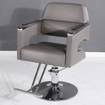Stainless Steel, Reclining, Liftable Barber Chair