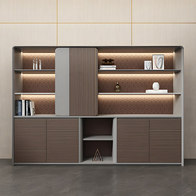 Stylish Spacious Filing Cabinet with LED Lighting for Office Use