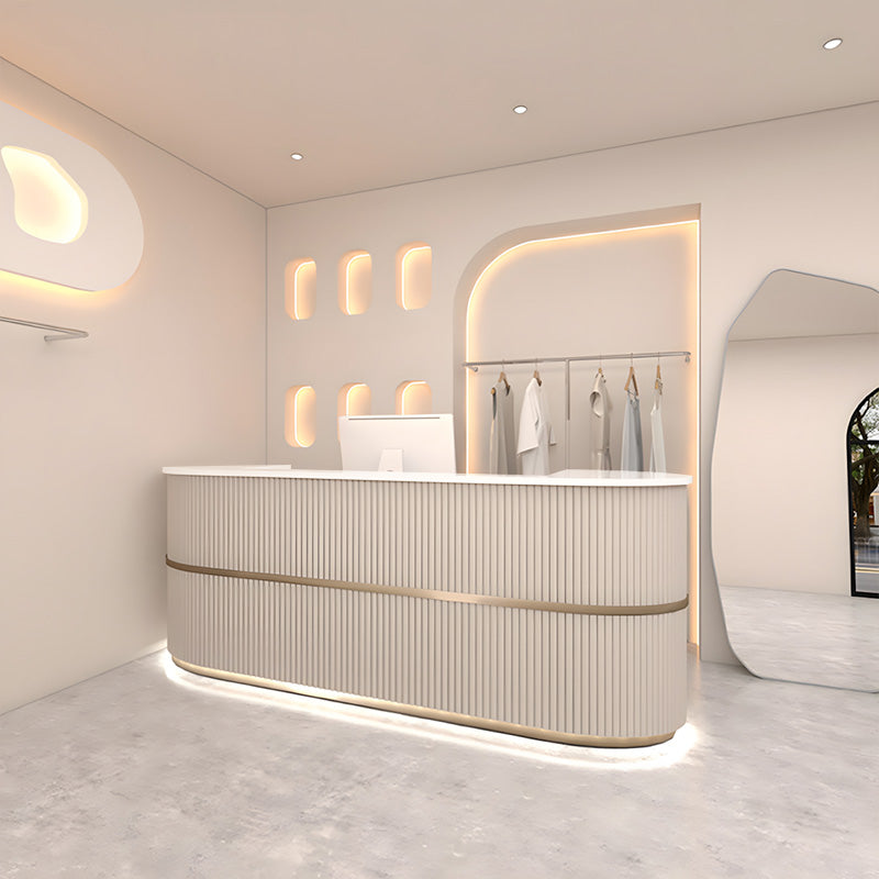 Clothing Store Women's Curved Reception Front Desk