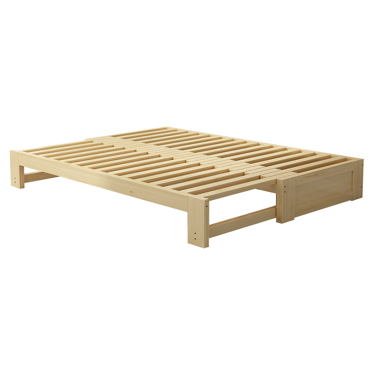 Versatile Solid Wood Extendable Bed with Raised Bed Leg Design (In Stock)