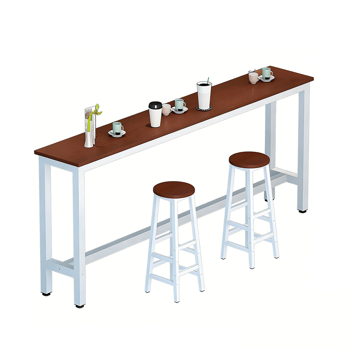 Solid Wood Bar Table Narrow Long Bar Top Table