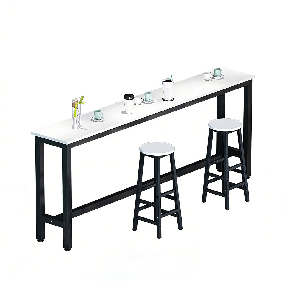 Solid Wood Bar Table Narrow Long Bar Top Table