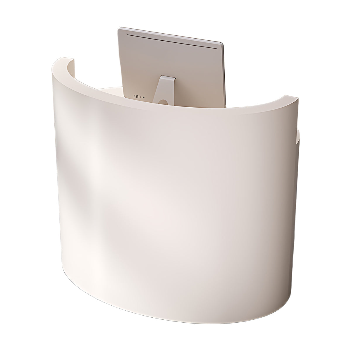 Sleek Modern Semi-Circular Reception Desk with Thickened Top