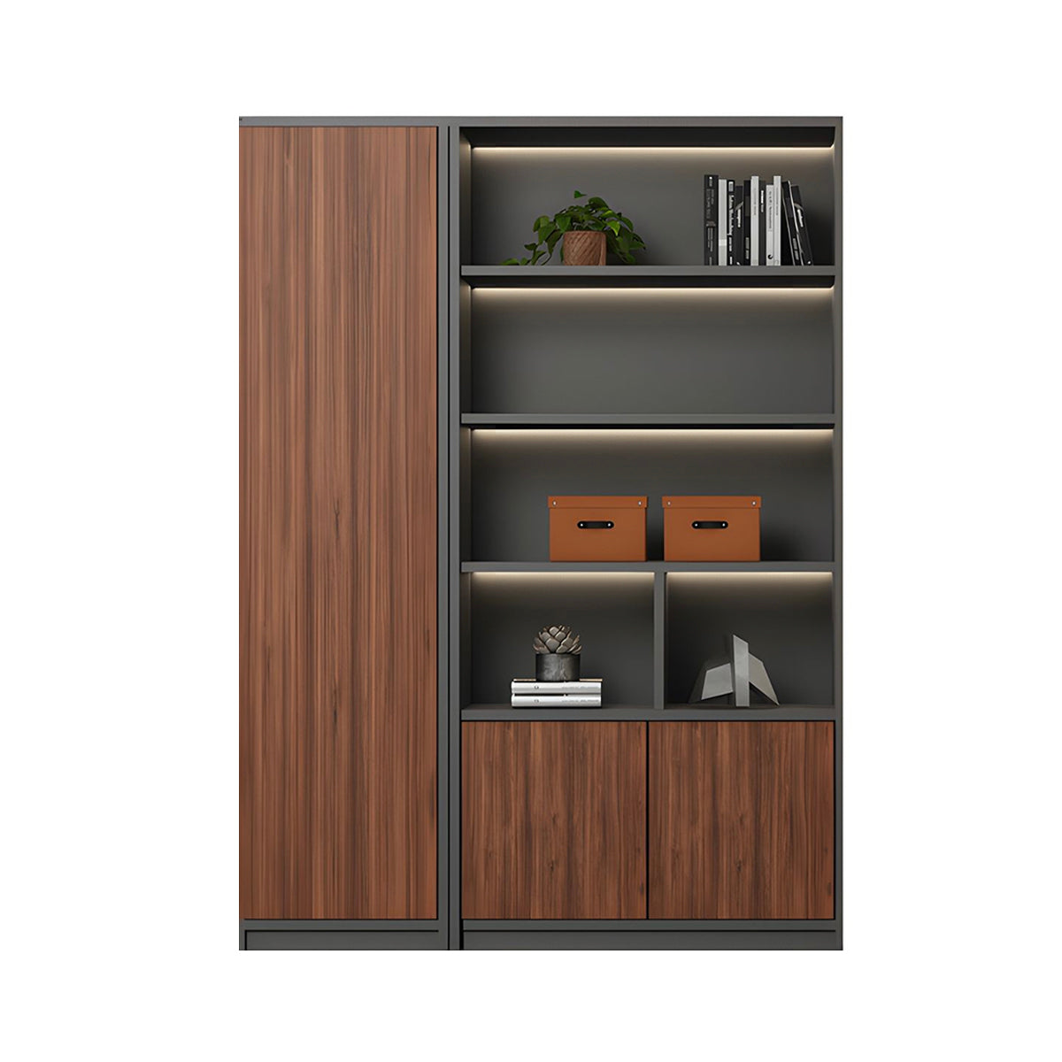 High-Capacity Storage Cabinet with Moisture-Resistant Base for Office
