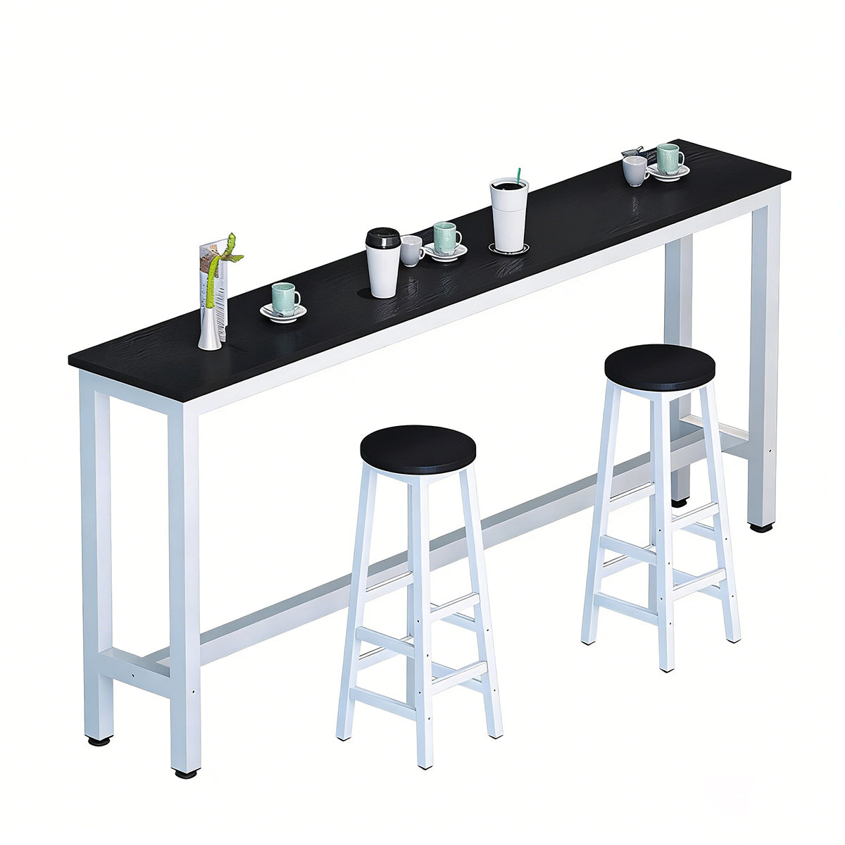 Solid Wood Bar Table Narrow Long Bar Top Table