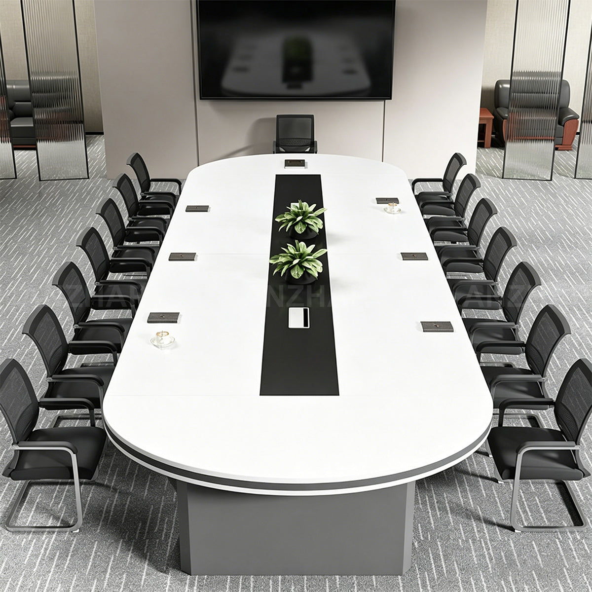 Conference Table, angled product view, for meeting room or boardroom, modern boardroom furniture