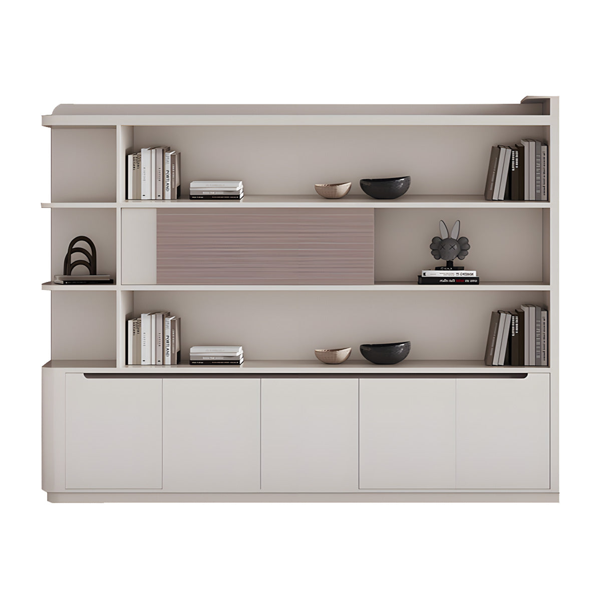 Durable Eco-Friendly Storage Cabinet with Open Shelves for Office