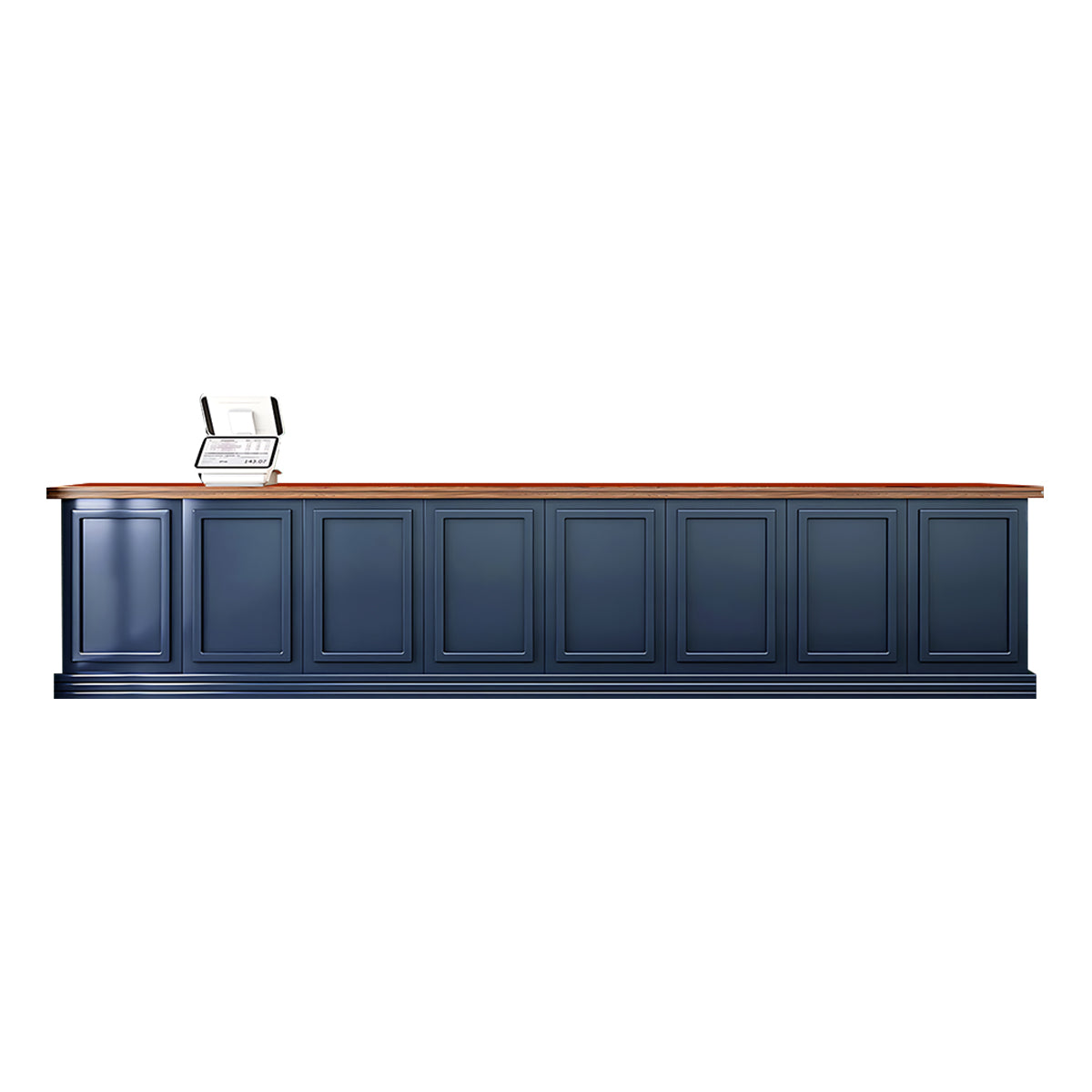 Modern Reception Desk with Lockable Drawer CPU Compartment