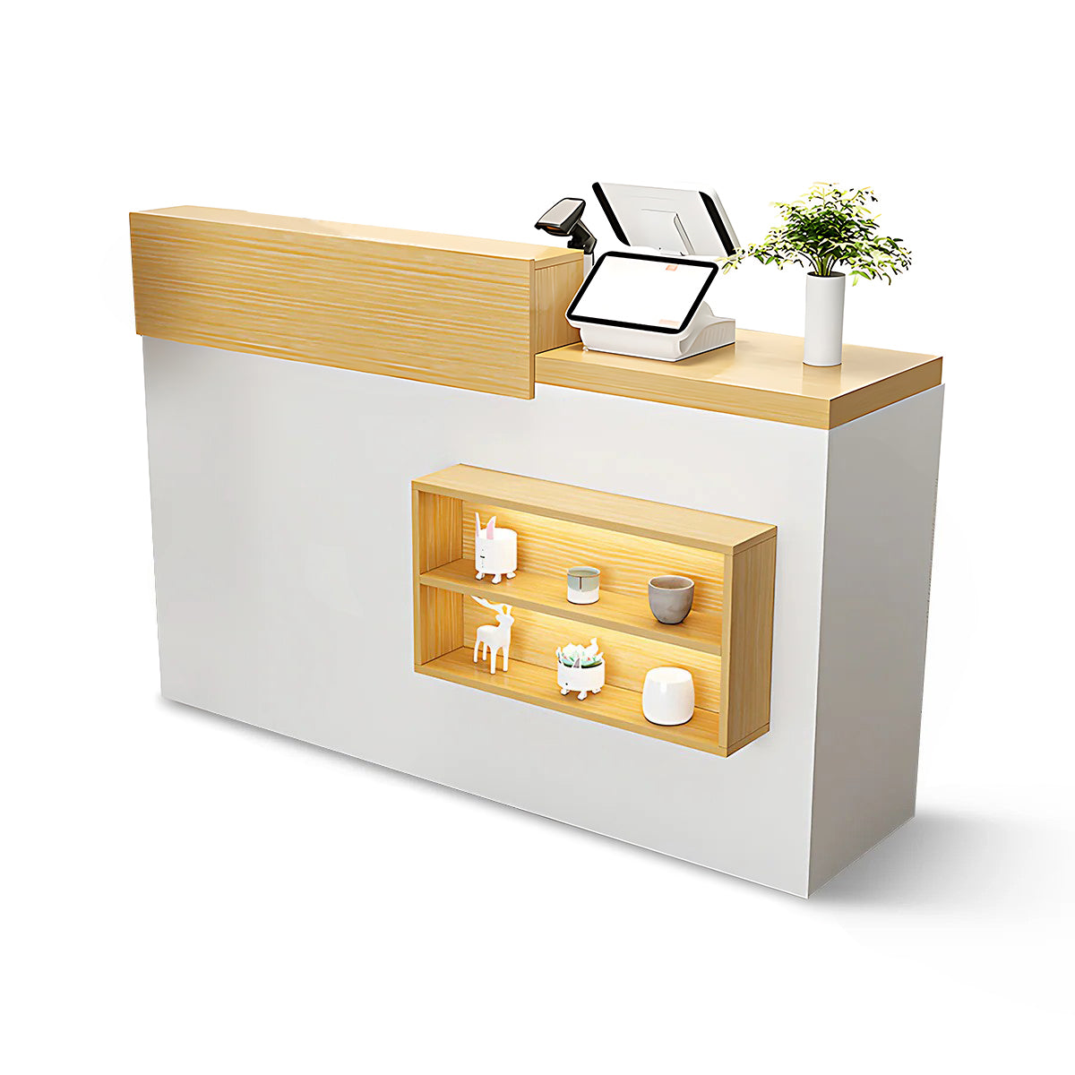 Reception Counter Retail Counter with Display Shelf and Drawer（Sale Event）