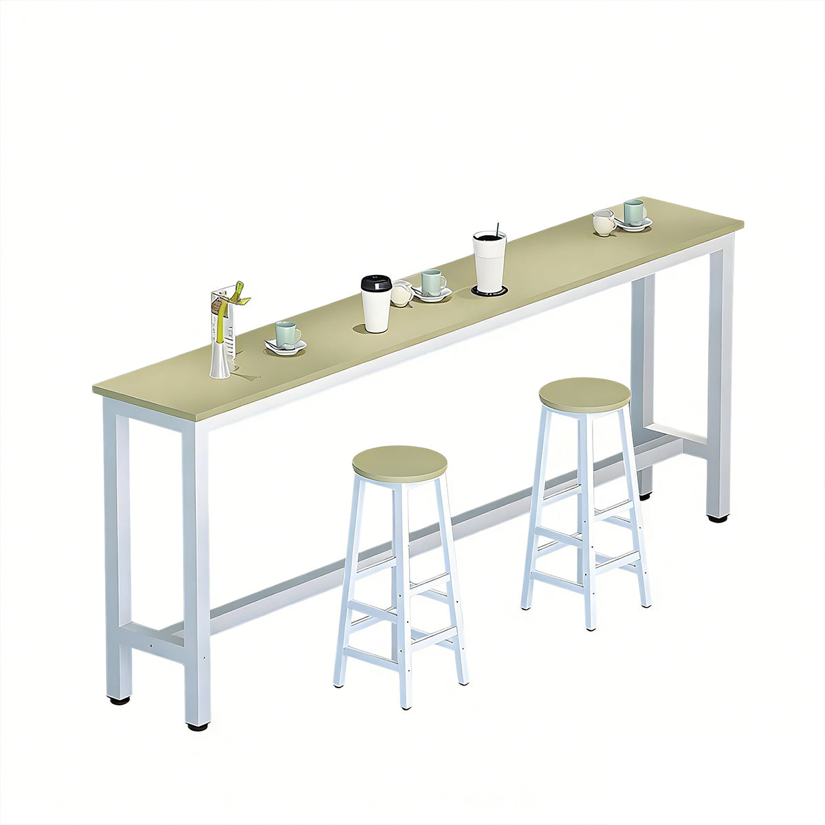 Solid Wood Bar Table Narrow Long Bar Top Table