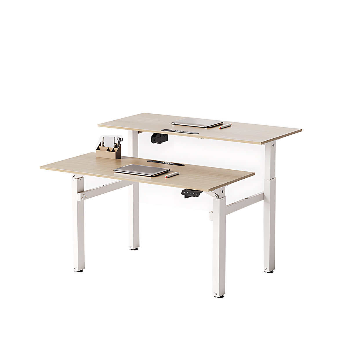 Ultra-Minimalist Modern Office Desk with Height Adjustment and Sturdy Legs