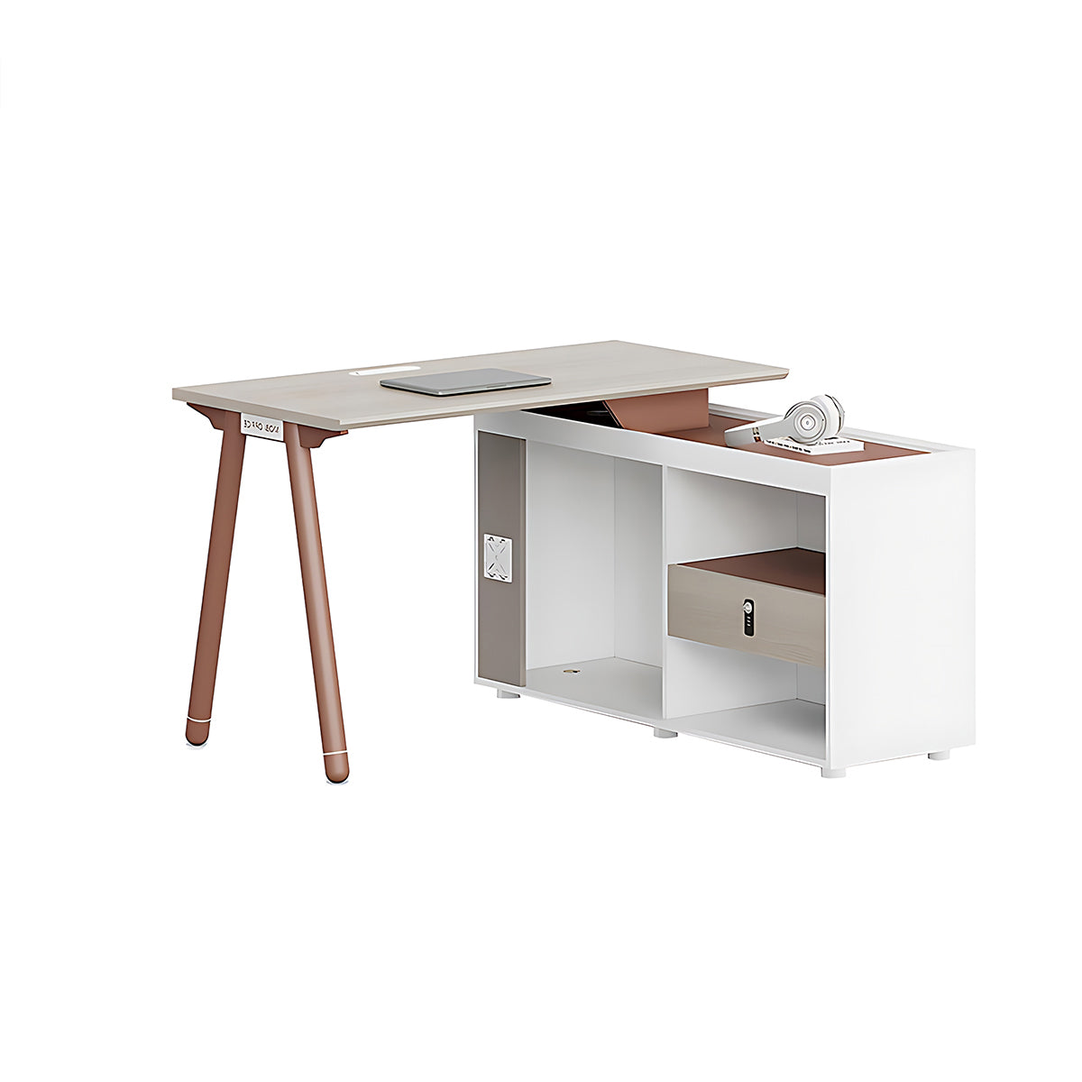 Stylish and Practical Office Staff Desk with Privacy Panel