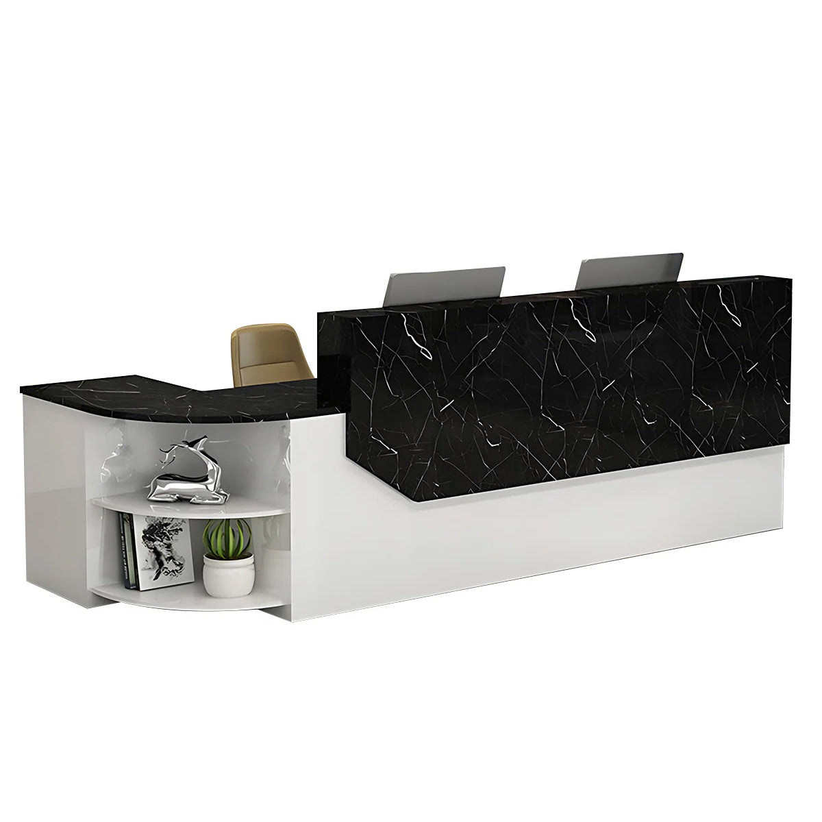 Minimalist Modern L-shaped Reception Desk