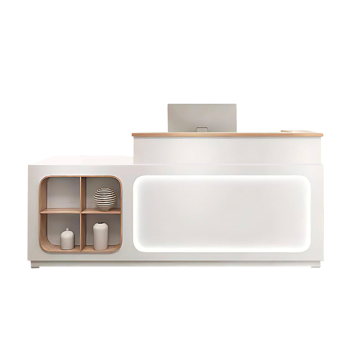 Customizable Corner Reception Desk With Light
