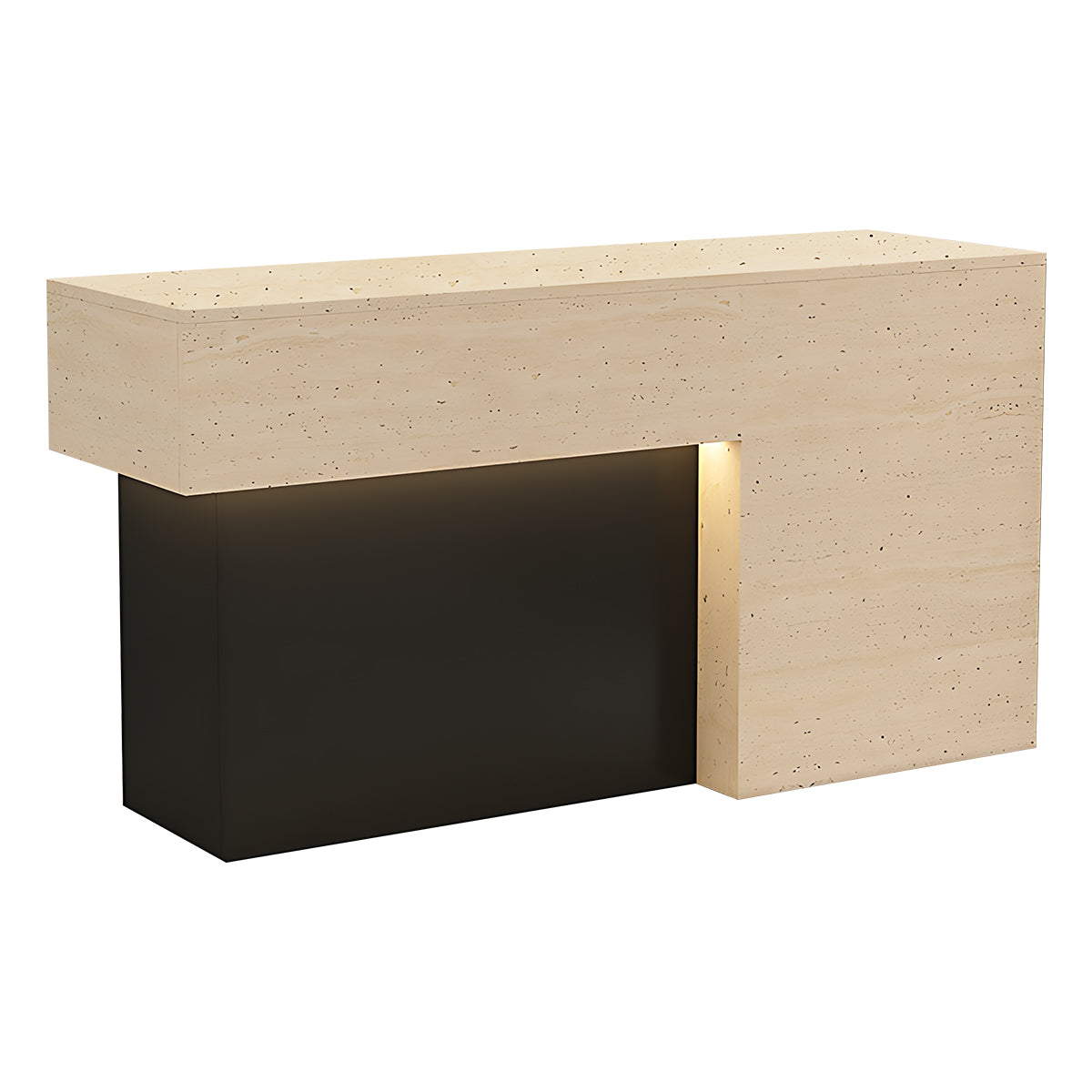 Alt Reception Modern Minimalist Reception Desk 39–94 in Wide with LED Accent Lightin ...
