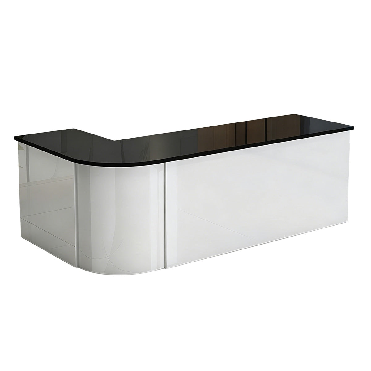 Reception Desk 47–142 in Wide with Storage & Privacy Panel for Office Lobby