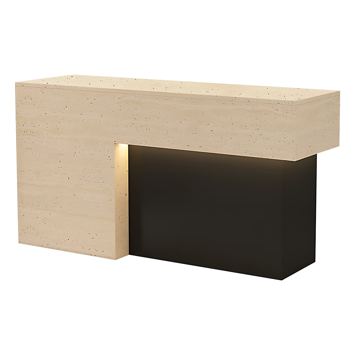 High-End Modern Reception Desk with Elegant LED Lighting and Thickened Desktop