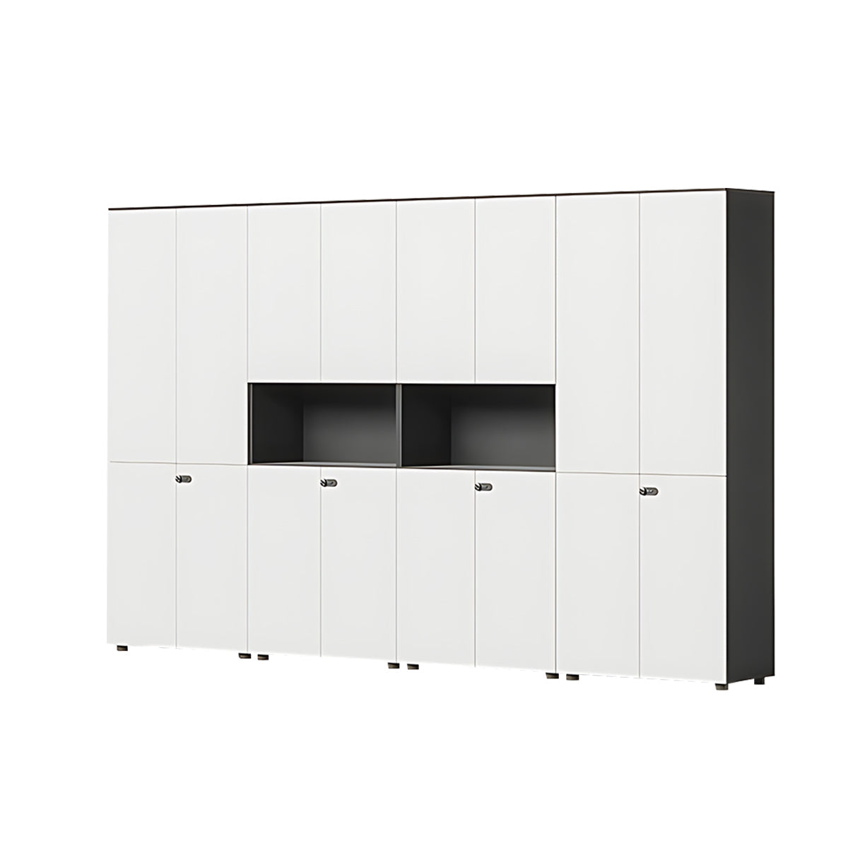 Modern Wooden Tall File Storage Cabinet with Password Lock for Office