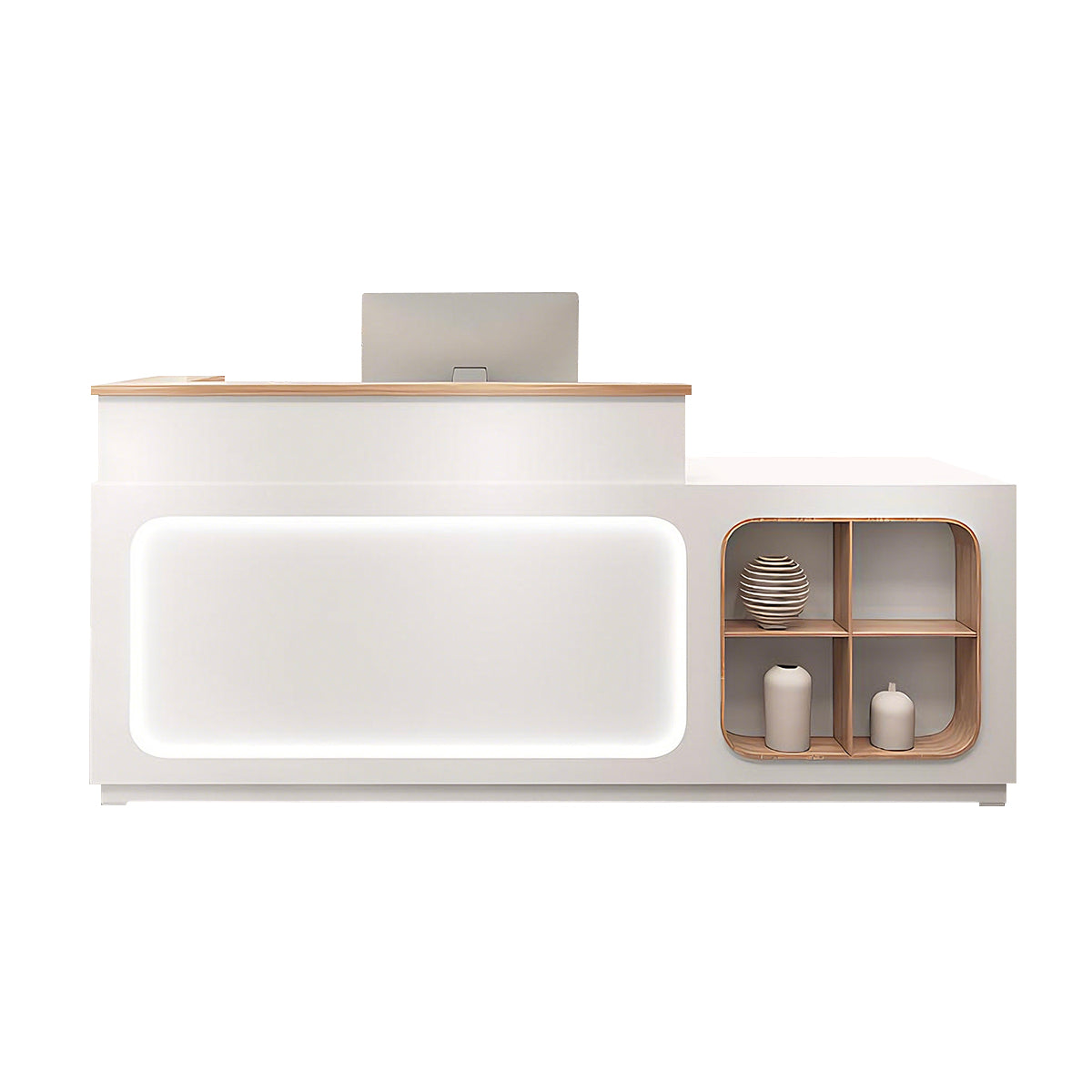 Customizable Corner Reception Desk With Light