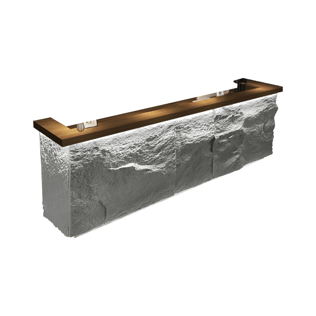 New Chinese Style Vintage Imitation Stone Reception Desk