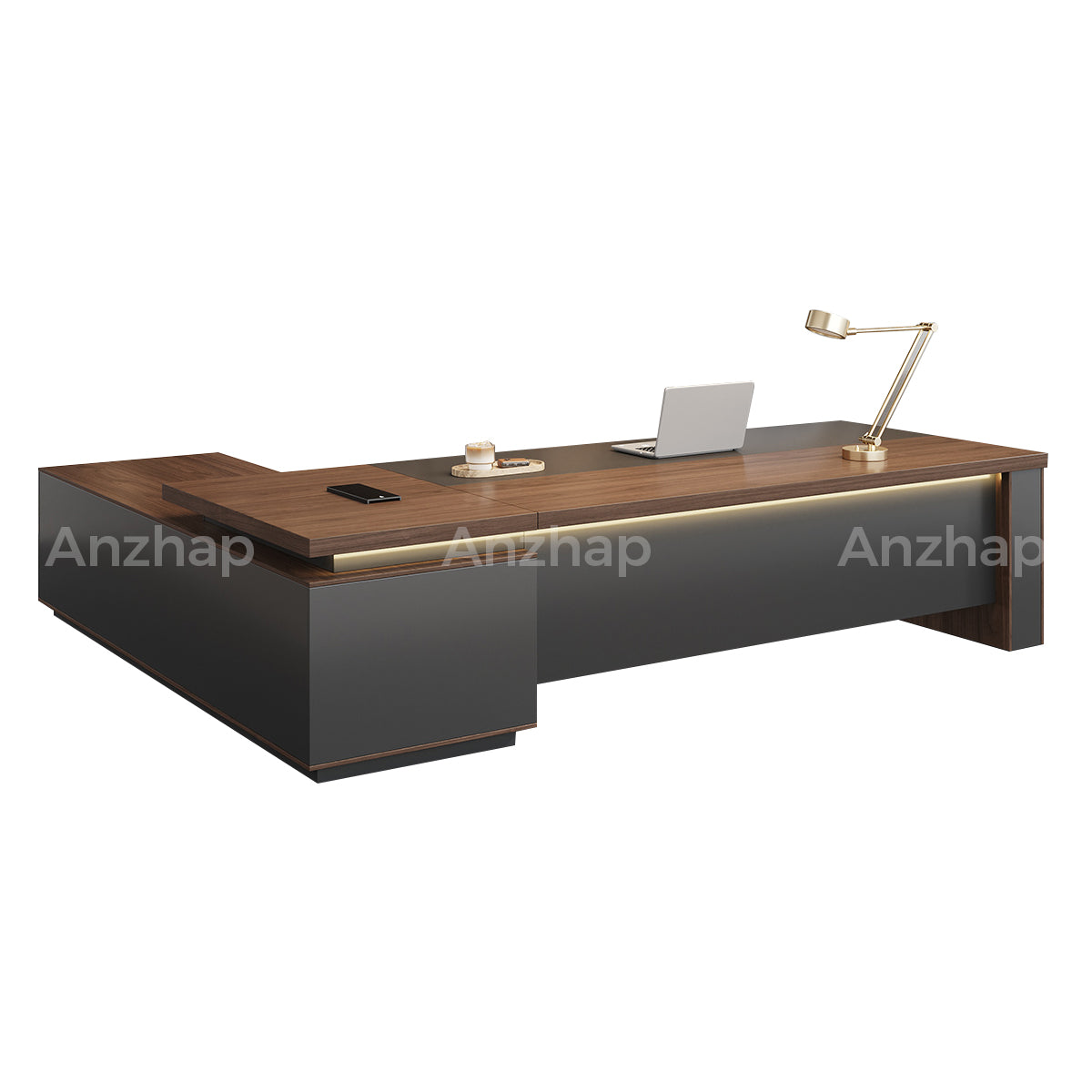 Timeless L-shaped Executive Desk with Spacious Legroom