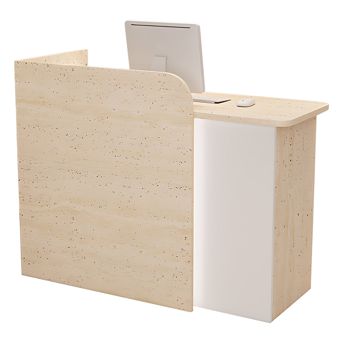 Classic Elegant Reception Desk with Functional Storage Compartments