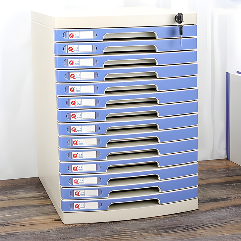 Lockable Desktop File Cabinet, Multi-layer Combination Cabinet