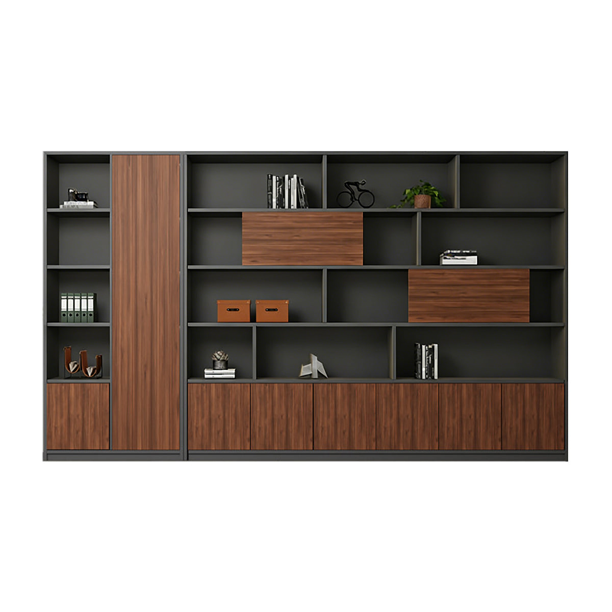 High-Capacity Storage Cabinet with Moisture-Resistant Base for Office