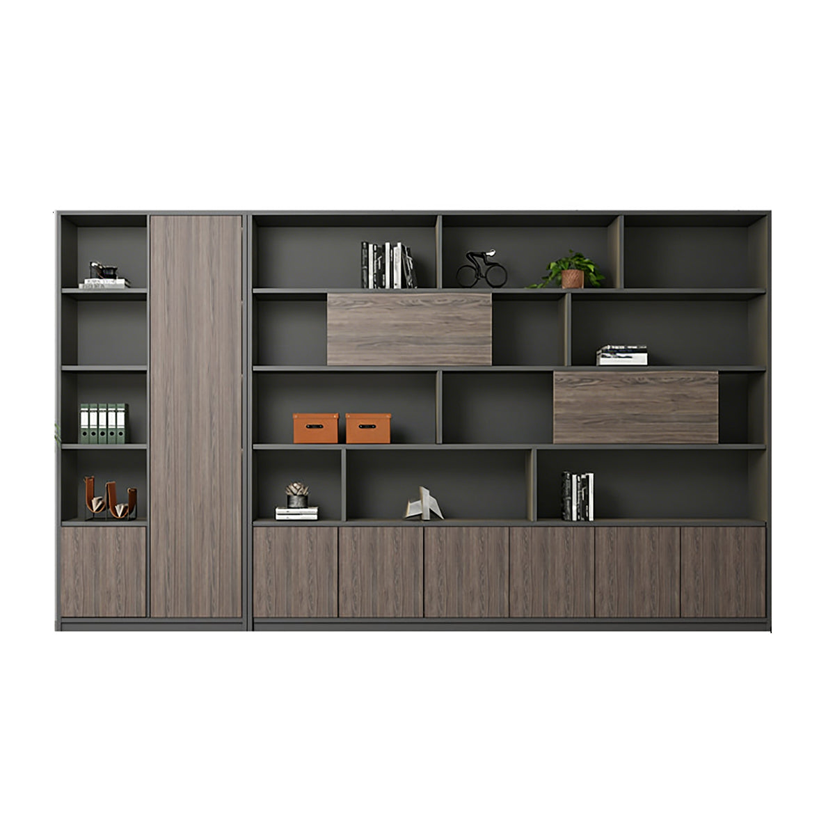 High-Capacity Storage Cabinet with Moisture-Resistant Base for Office