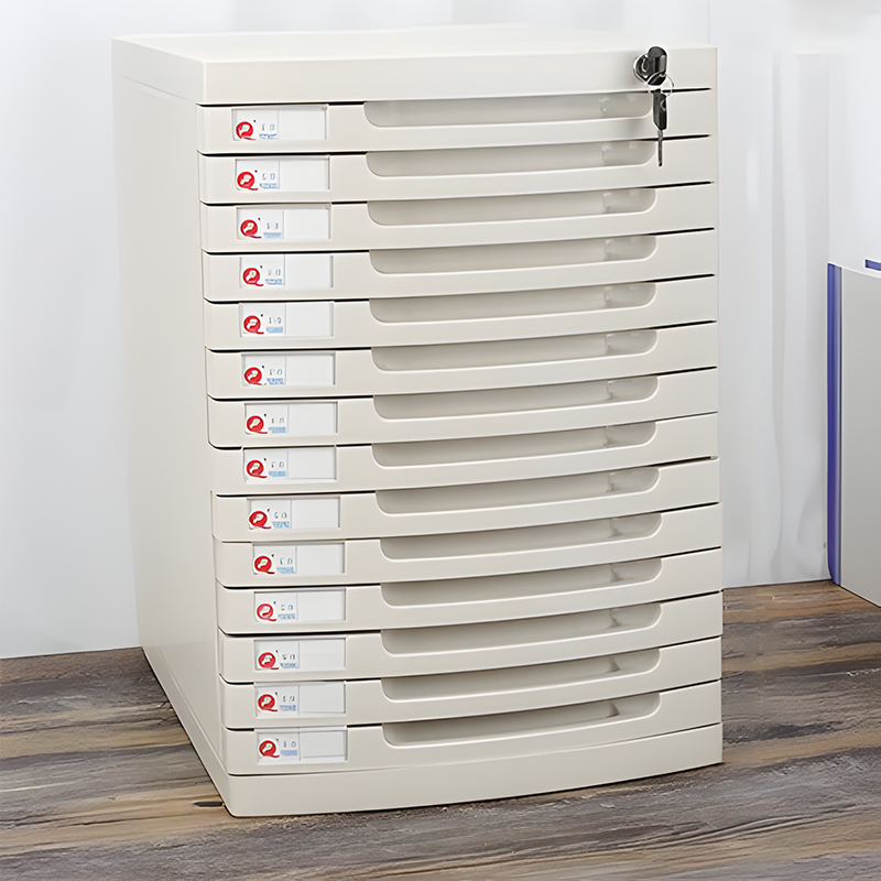 Lockable Desktop File Cabinet, Multi-layer Combination Cabinet