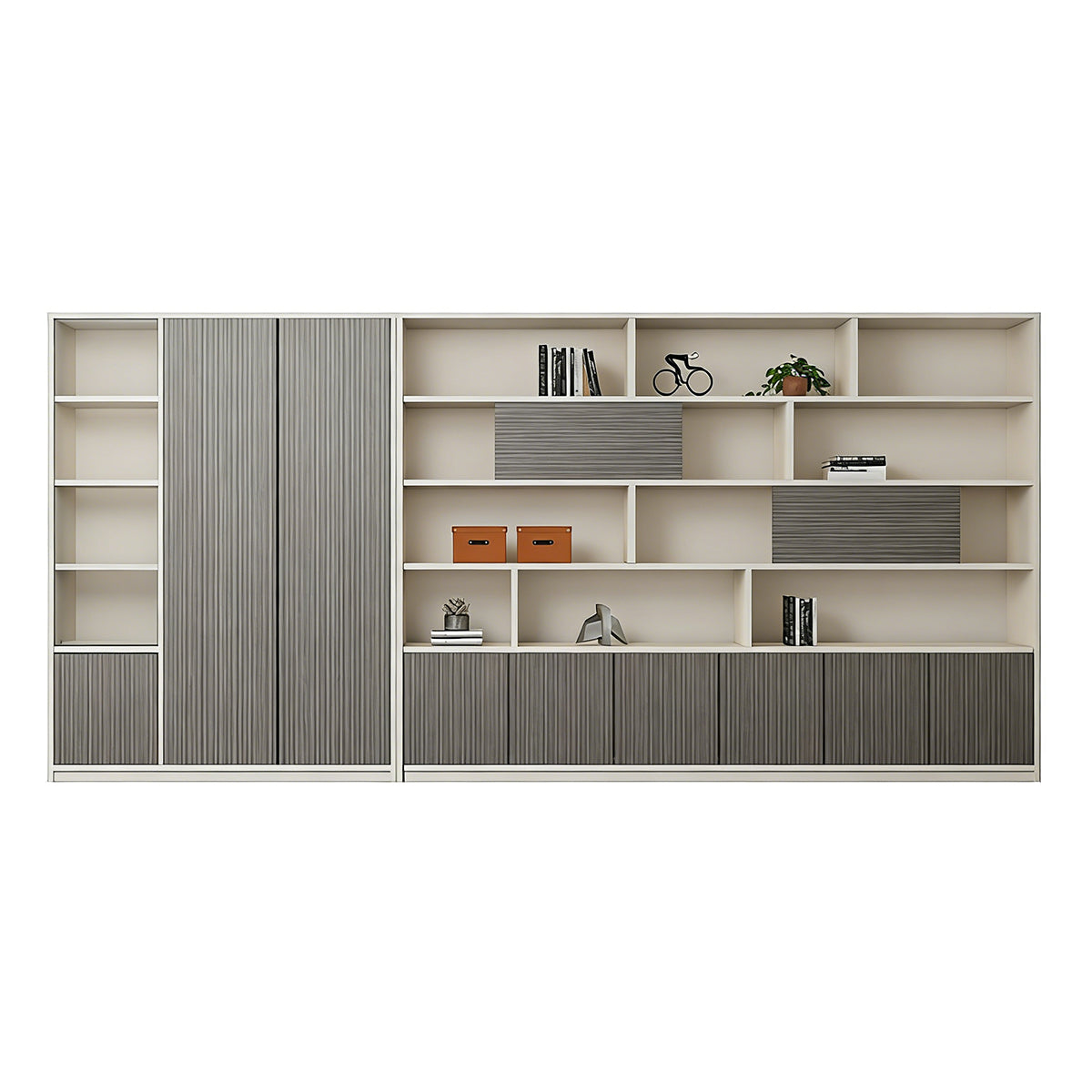 High-Capacity Storage Cabinet with Moisture-Resistant Base for Office