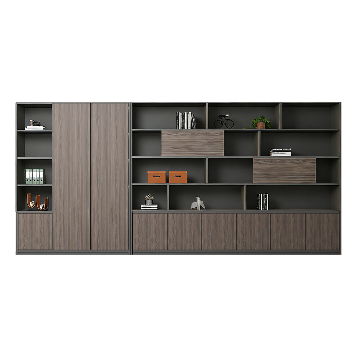 High-Capacity Storage Cabinet with Moisture-Resistant Base for Office