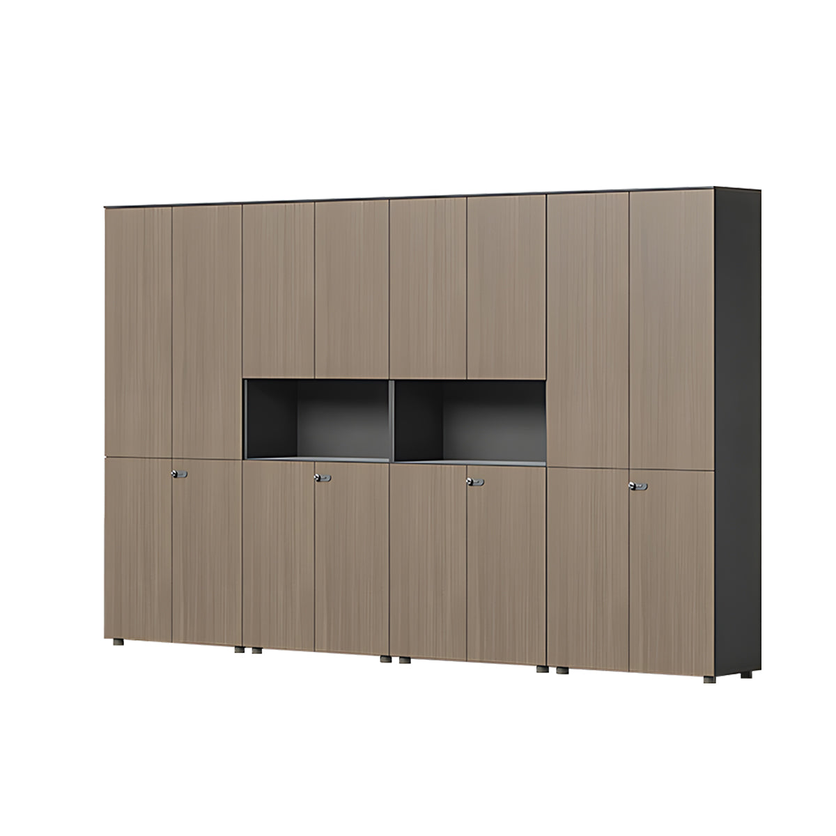 Modern Wooden Tall File Storage Cabinet with Password Lock for Office