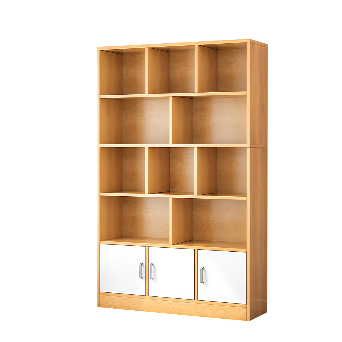 Minimalist Wooden Floor-Standing Bookshelf with Open Storage