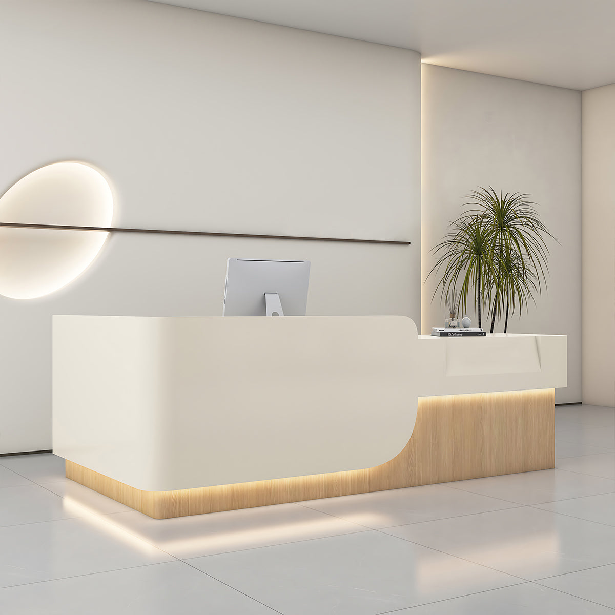 Modern Reception Desk Eco Friendly and Durable for Office