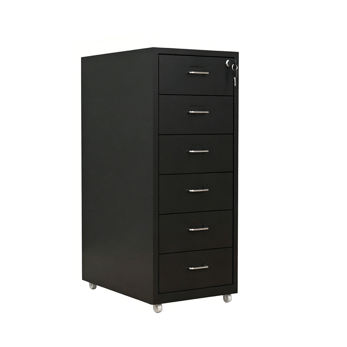 Metal Office Cabinet with Lockable Drawers for Files and Storage