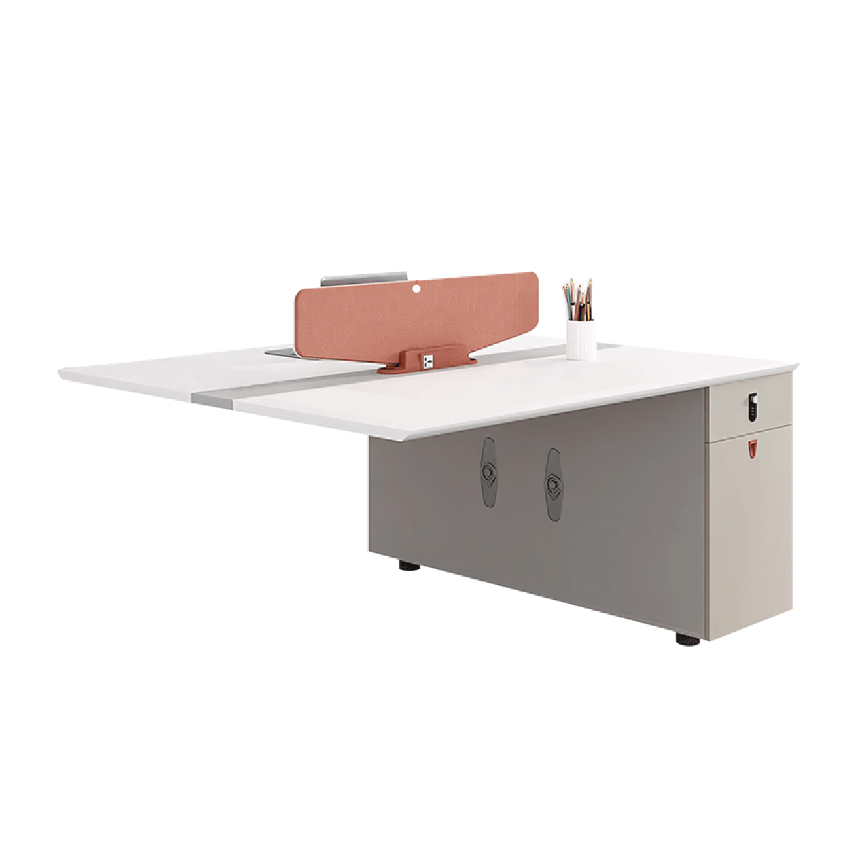 Modular Workstations & Desks-1, Two-person seat (splice design）, L47" x W47" x H30", for executive office workspace, modern executive office furniture