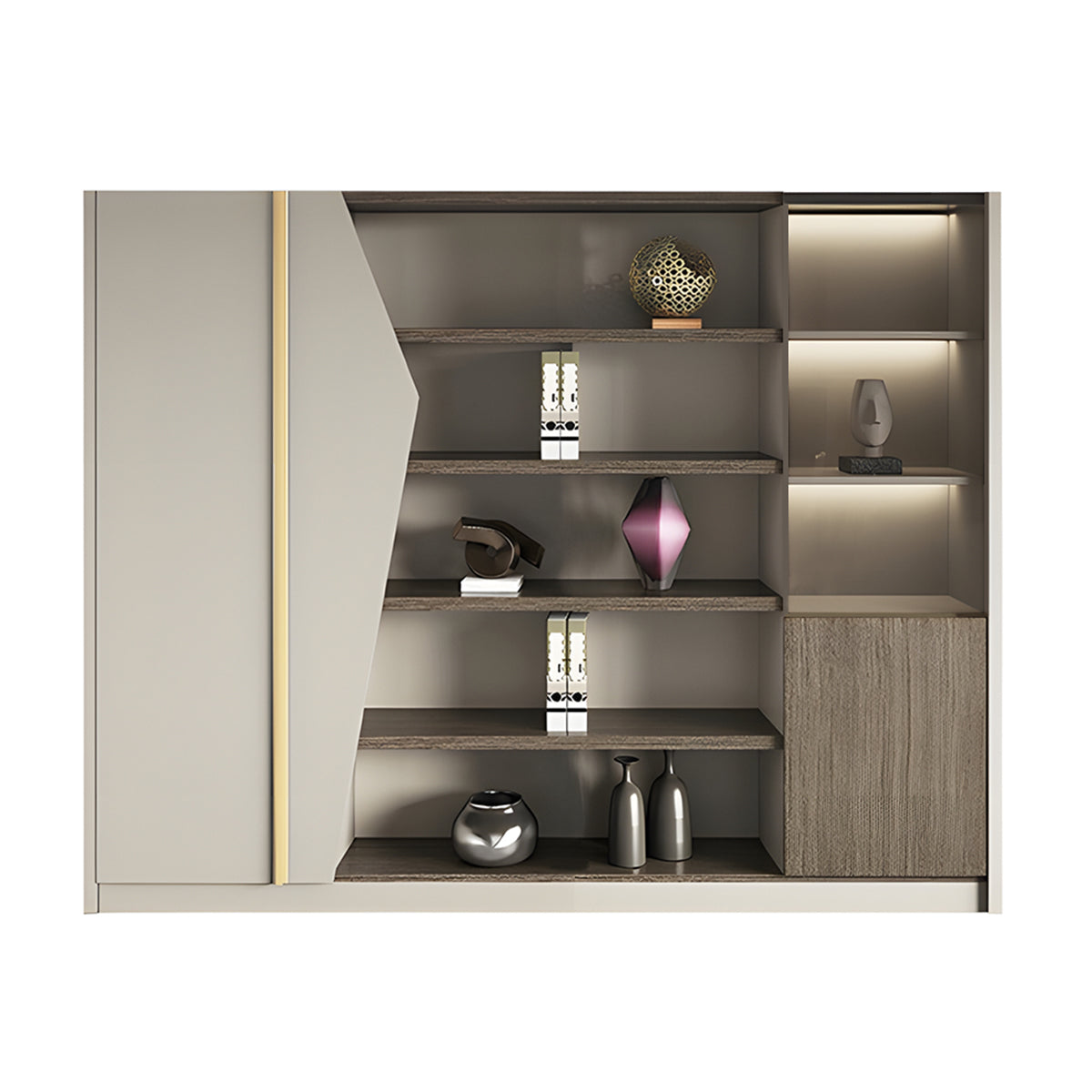 Stylish Storage Cabinet with Wardrobe & Compartments for Home & Office