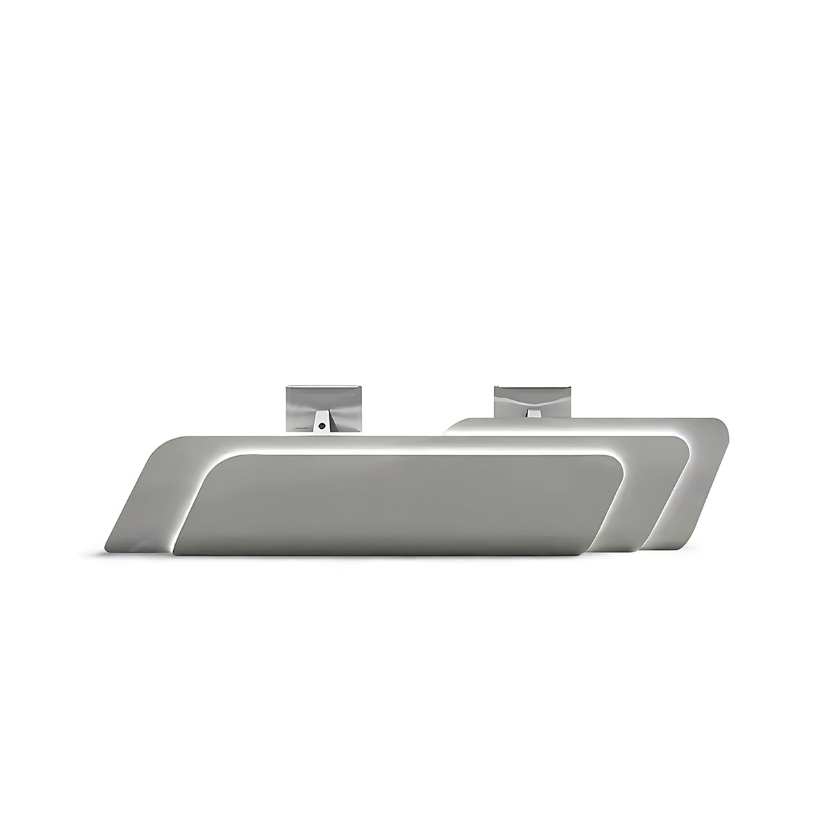 Modern Reception Desk Faux Marble LED Lighting CARB-Compliant Durable Design