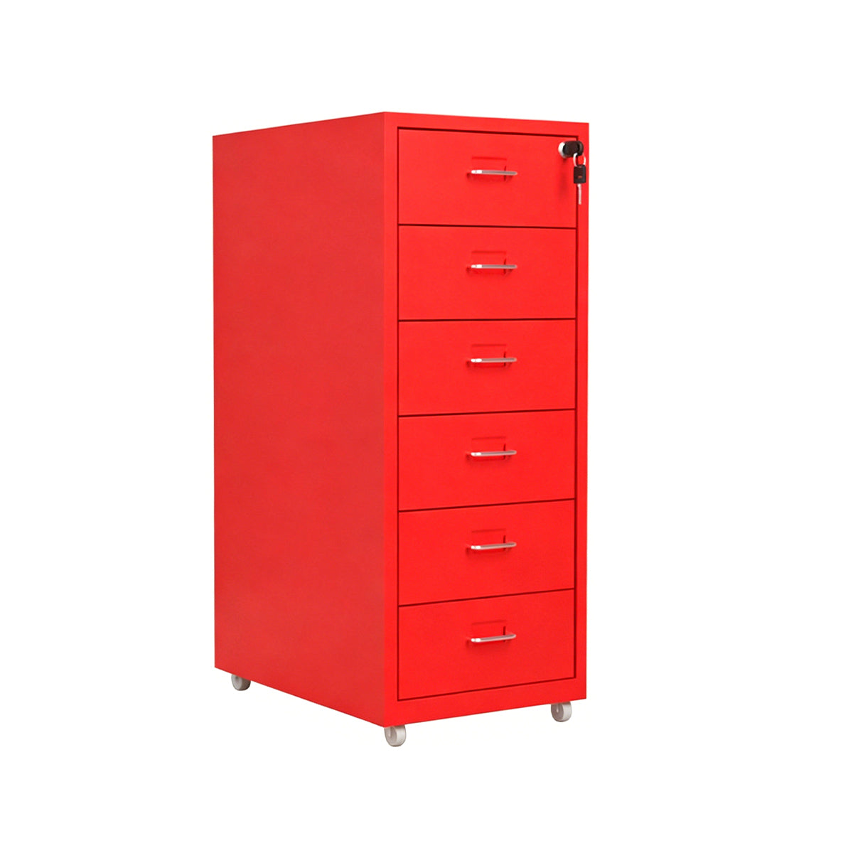 Metal Office Cabinet with Lockable Drawers for Files and Storage