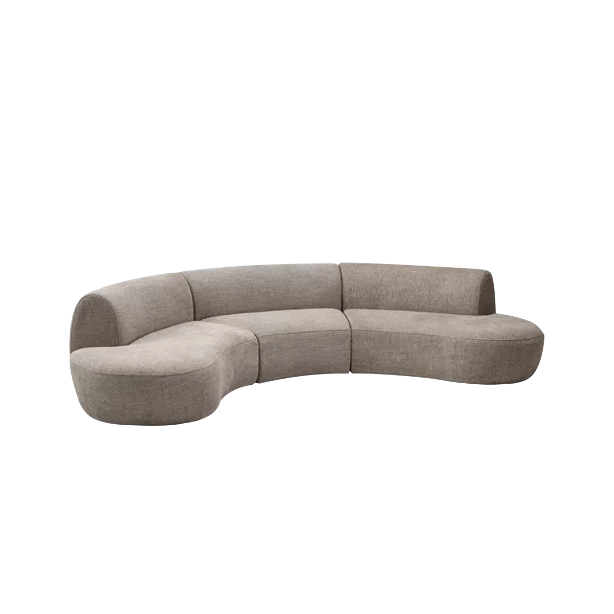 Wabi-Sabi Style Sectional Sofa with U-Shaped Design